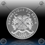 1oz  BENIN 1000 FRANCS - ELEPHANTS 2015 "Protection de la Nature" BU